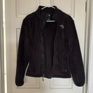 North Face black zip up fleece
